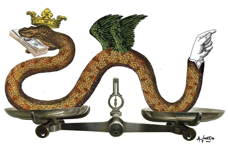 Serpiente en balanza