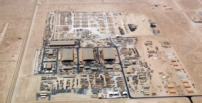 Al Udeid Air Base, ubicada en Qatar, cerca de Doha. Es una de las principales bases de operaciones de Estados Unidos en Medio Oriente y sede del U.S. Central Command (CENTCOM).